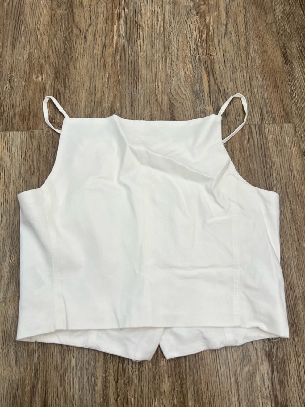 Zara Crop Tank with Gold Buttons - Picture 4 of 5